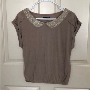 American Eagle sparkled collar shirt